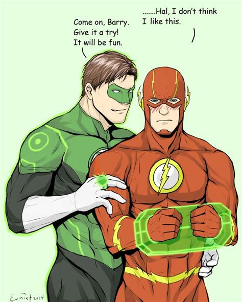 flash x green lantern|hal jordan and barry allen.